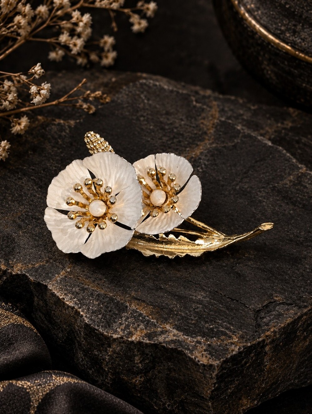 Vintage Mid-Century Floral Brooch | c. 1950s–1960s